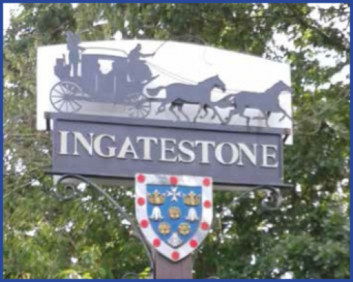 Picture showing Ingatestone sign